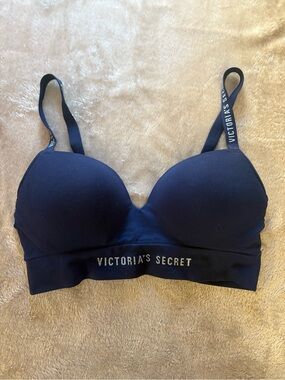 Victoria's Secret Navy Seamless Bra with Logo Band